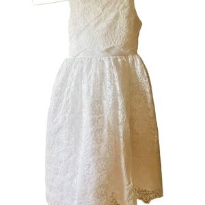 Sorbet Elegant White Lace Kids Dress Size 5